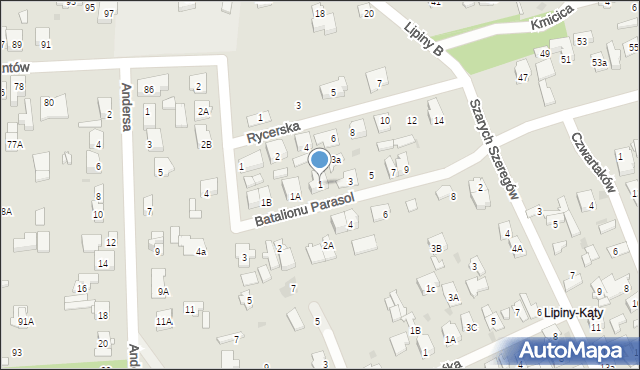 Wołomin, Batalionu Parasol, 1, mapa Wołomin