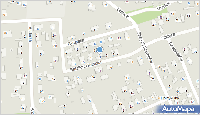 Wołomin, Batalionu Parasol, 3, mapa Wołomin