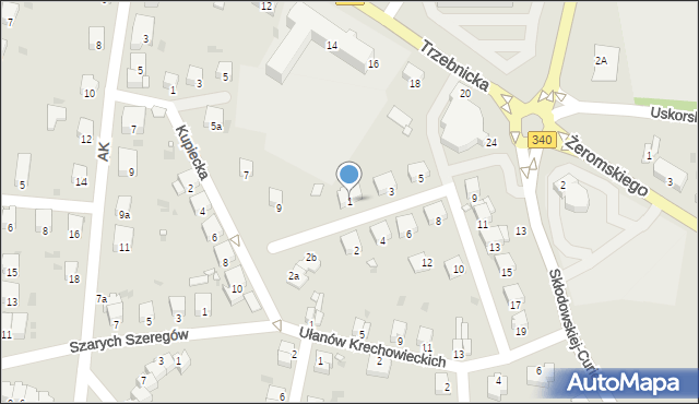 Wołów, Batalionów Chłopskich, 1, mapa Wołów