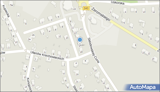 Wołów, Batalionów Chłopskich, 17, mapa Wołów