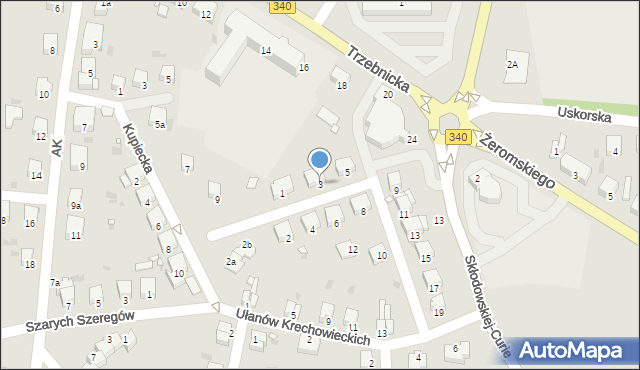 Wołów, Batalionów Chłopskich, 3, mapa Wołów