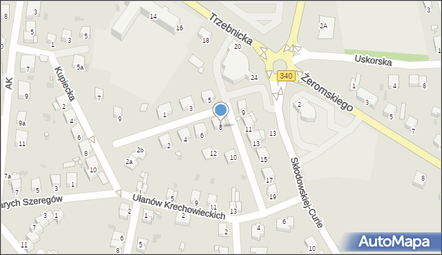 Wołów, Batalionów Chłopskich, 8, mapa Wołów