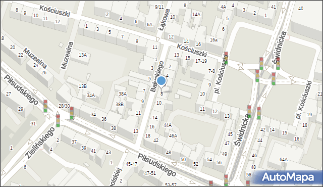 Wrocław, Bałuckiego Michała, 8, mapa Wrocławia