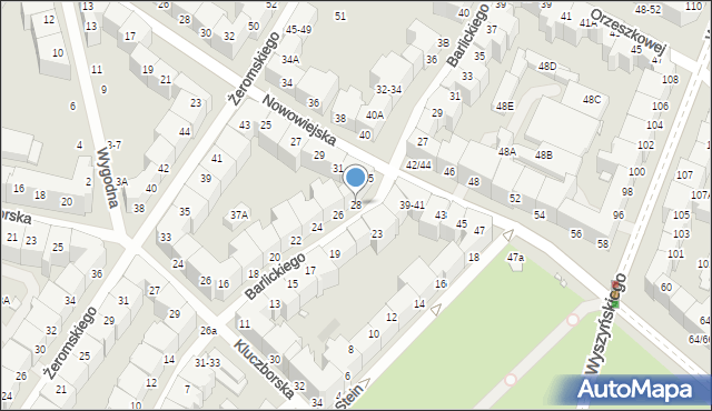 Wrocław, Barlickiego Norberta, 28, mapa Wrocławia
