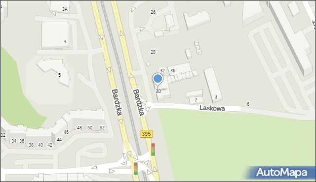 Wrocław, Bardzka, 30, mapa Wrocławia