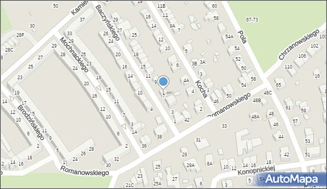 Wrocław, Baczyńskiego Krzysztofa Kamila, 7, mapa Wrocławia