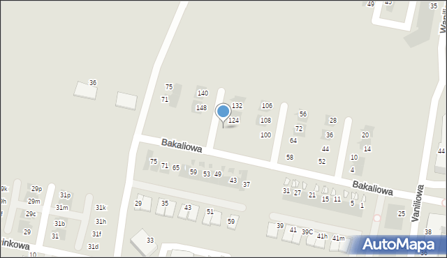 Wrocław, Bakaliowa, 120, mapa Wrocławia