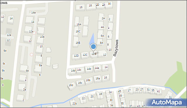 Wrocław, Bazyliowa, 12B, mapa Wrocławia