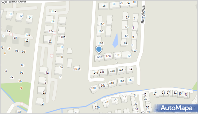 Wrocław, Bazyliowa, 12D, mapa Wrocławia