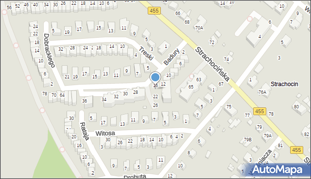 Wrocław, Badury Jerzego, 18, mapa Wrocławia