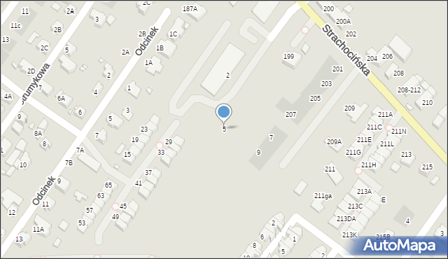 Wrocław, Bagienna, 5, mapa Wrocławia