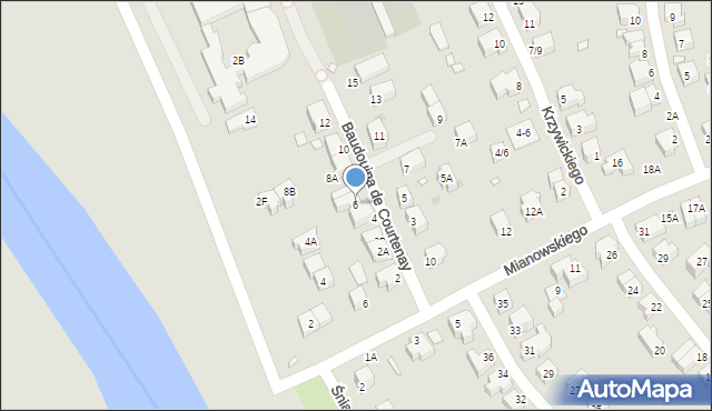 Wrocław, Baudouina de Courtenay Jana, 6, mapa Wrocławia