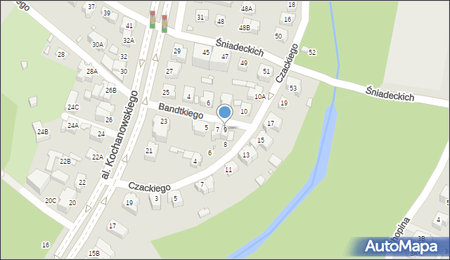 Wrocław, Bandtkiego Jerzego Samuela, 9, mapa Wrocławia