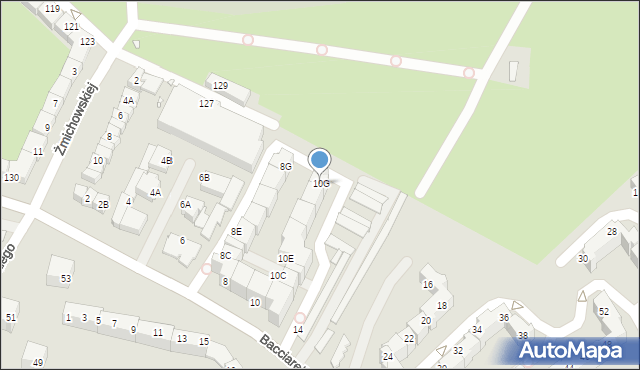 Wrocław, Bacciarellego Marcella, 10G, mapa Wrocławia