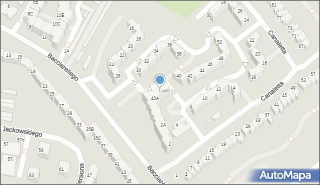 Wrocław, Bacciarellego Marcella, 40B, mapa Wrocławia