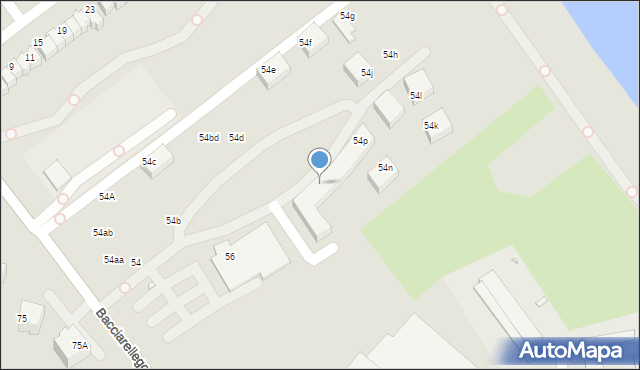 Wrocław, Bacciarellego Marcella, 54pc, mapa Wrocławia