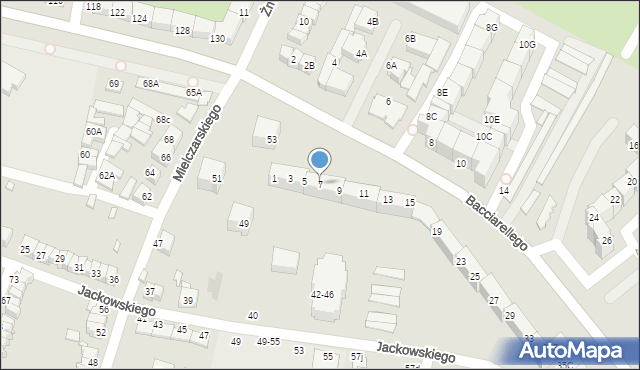 Wrocław, Bacciarellego Marcella, 7, mapa Wrocławia