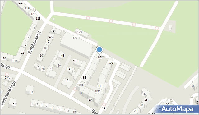 Wrocław, Bacciarellego Marcella, 8G, mapa Wrocławia