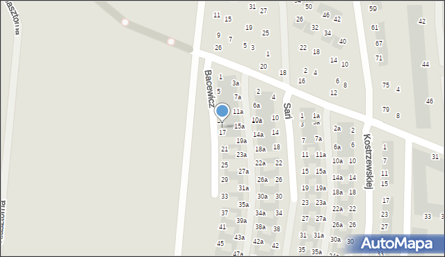 Wrocław, Bacewicz Grażyny, 15, mapa Wrocławia