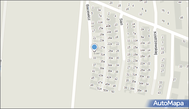 Wrocław, Bacewicz Grażyny, 31, mapa Wrocławia