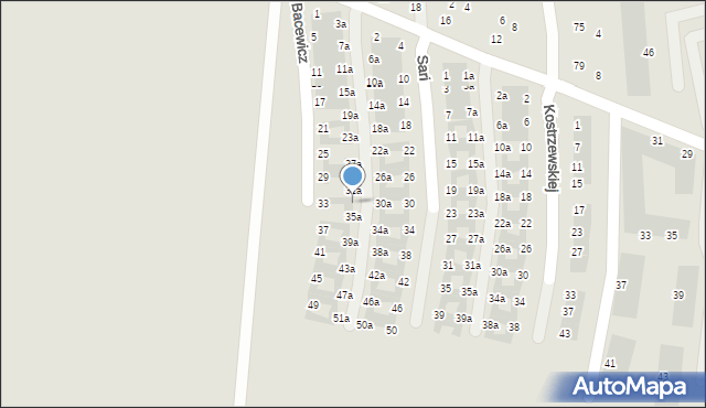 Wrocław, Bacewicz Grażyny, 33a, mapa Wrocławia