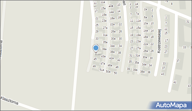 Wrocław, Bacewicz Grażyny, 43, mapa Wrocławia