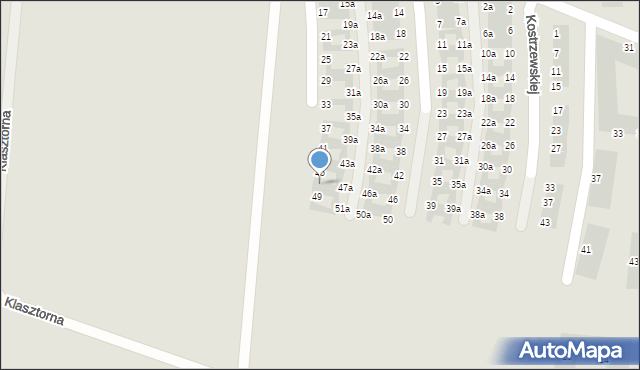 Wrocław, Bacewicz Grażyny, 47, mapa Wrocławia