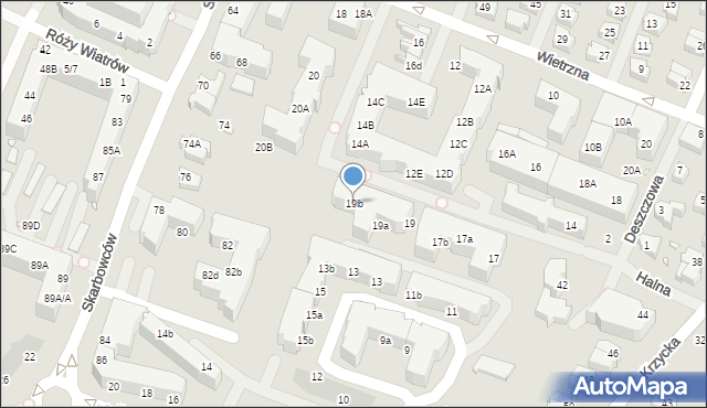 Wrocław, Babiego Lata, 19b, mapa Wrocławia