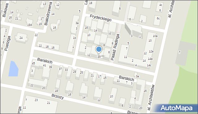Wrocław, Barskich Krystyny i Mariana, 10, mapa Wrocławia