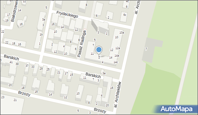 Wrocław, Barskich Krystyny i Mariana, 2, mapa Wrocławia