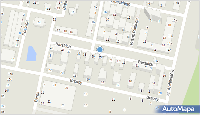 Wrocław, Barskich Krystyny i Mariana, 25, mapa Wrocławia