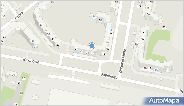 Wrocław, Balonowa, 21, mapa Wrocławia