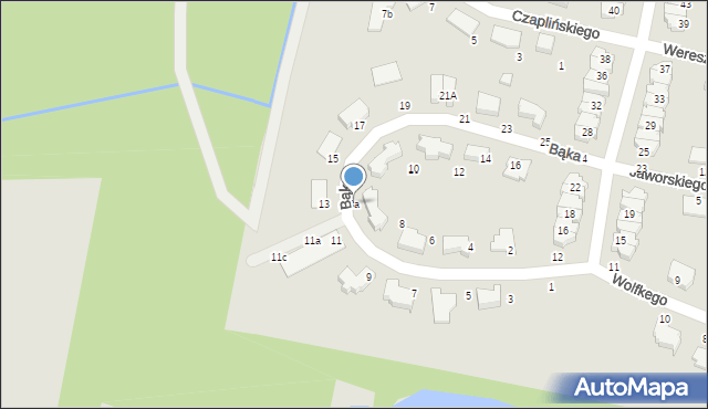 Wrocław, Bąka Stanisława, 8a, mapa Wrocławia
