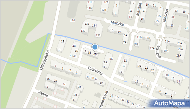 Wysoka, Bajeczna, 6D, mapa Wysoka