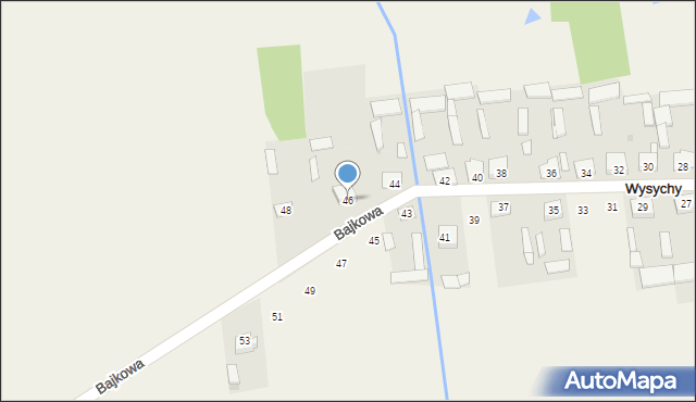 Wysychy, Bajkowa, 46, mapa Wysychy