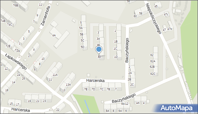 Zabrze, Baczyńskiego Krzysztofa Kamila, 3D, mapa Zabrza