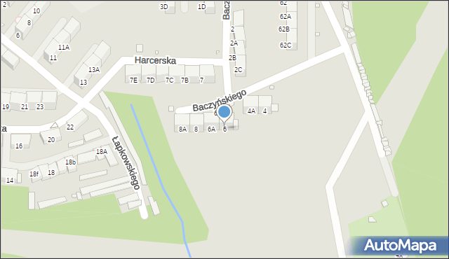 Zabrze, Baczyńskiego Krzysztofa Kamila, 6, mapa Zabrza