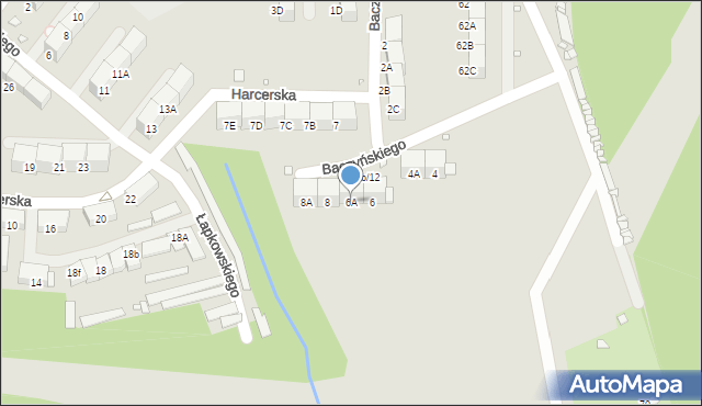 Zabrze, Baczyńskiego Krzysztofa Kamila, 6A, mapa Zabrza