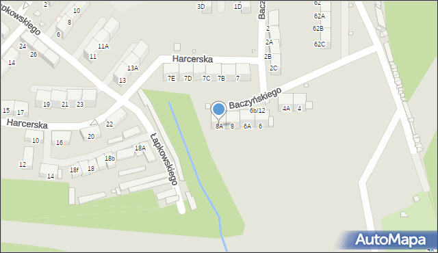 Zabrze, Baczyńskiego Krzysztofa Kamila, 8A, mapa Zabrza