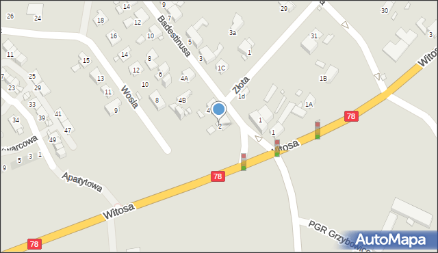 Zabrze, Badestinusa Jerzego, ks., 2, mapa Zabrza