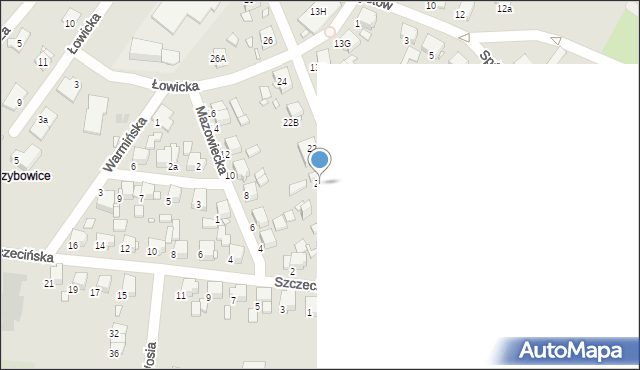 Zabrze, Badestinusa Jerzego, ks., 22, mapa Zabrza