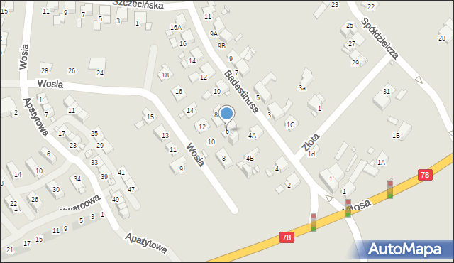 Zabrze, Badestinusa Jerzego, ks., 6, mapa Zabrza