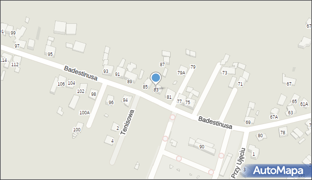 Zabrze, Badestinusa Jerzego, ks., 83, mapa Zabrza