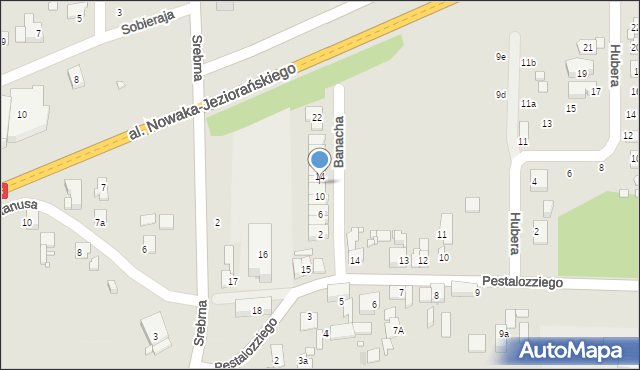 Zabrze, Banacha Stefana, prof., 12, mapa Zabrza