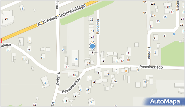 Zabrze, Banacha Stefana, prof., 2, mapa Zabrza