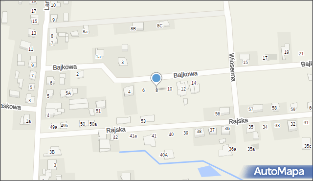 Zacharzew, Bajkowa, 8, mapa Zacharzew