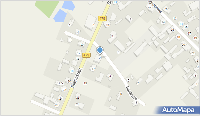 Zadzim, Bankowa, 2, mapa Zadzim