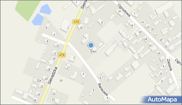 Zadzim, Bankowa, 3, mapa Zadzim