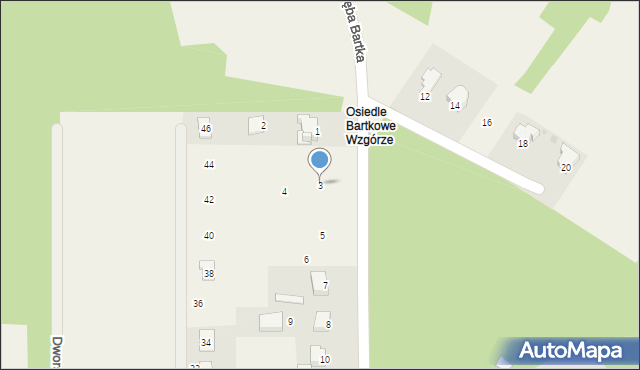 Zagnańsk, Bartkowe Wzgórze, 3, mapa Zagnańsk