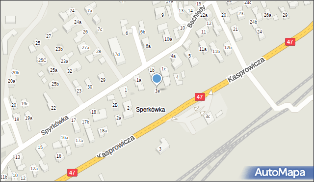 Zakopane, Bachledy, 1e, mapa Zakopanego